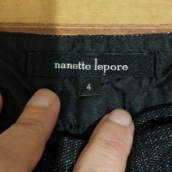 Nanette Lepore Black Dress Pants Size 4 Wide Leg Anthropologie - Picture 6 of 8